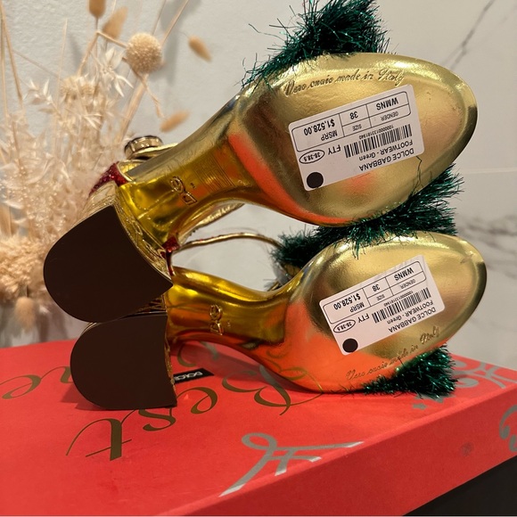 Dolce & Gabbana SZ 8/38 Christmas Holiday Sandal Heels - Picture 9 of 16